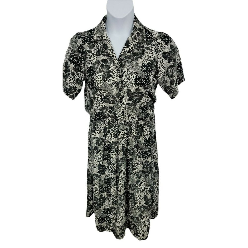 Breli Originals Black and White Vintage Shirt Dress Size 10